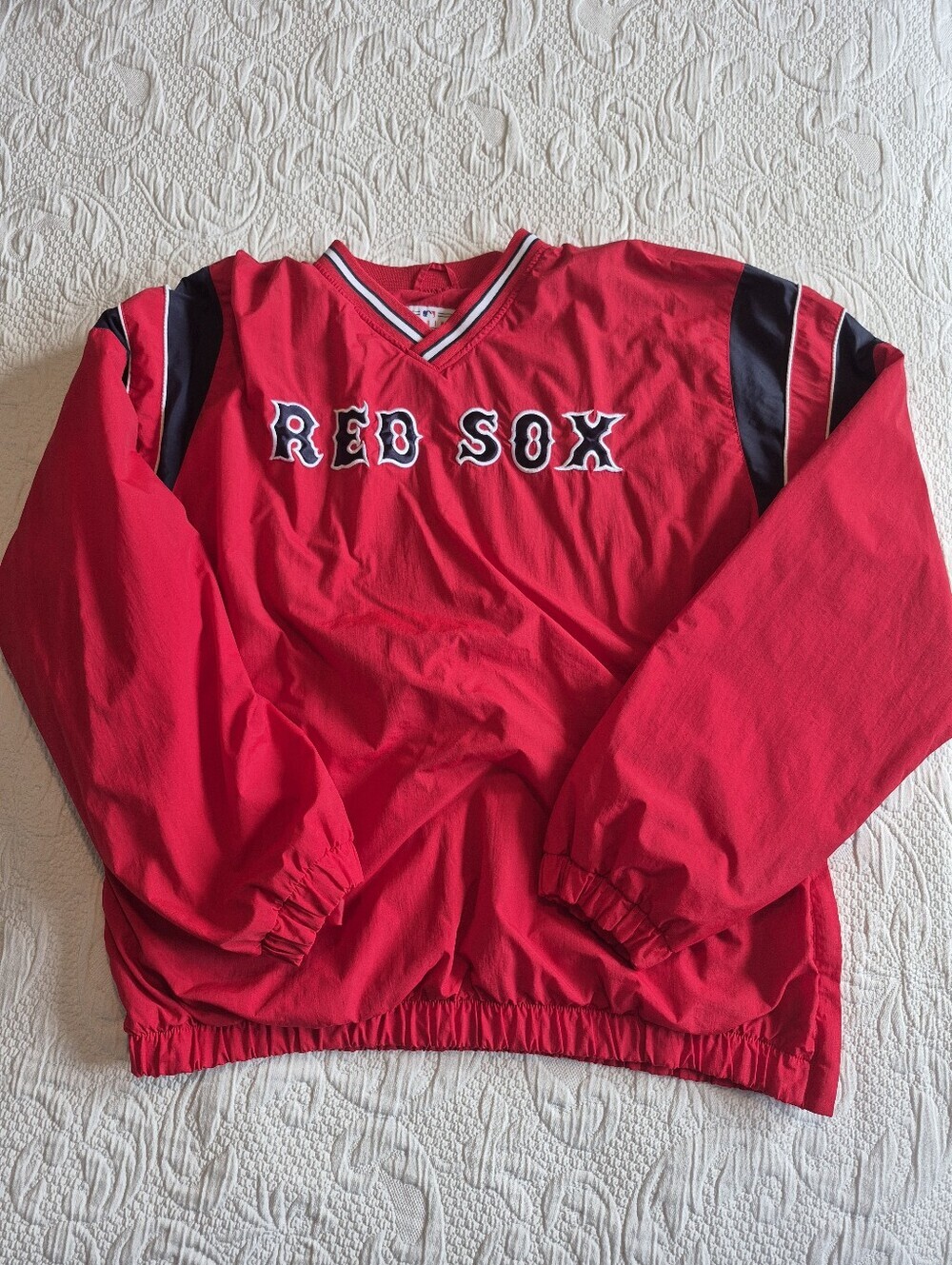 Boston Red Sox Mens M Pullover Jacket Genuine Merchandise Baseball MLB Back Hit